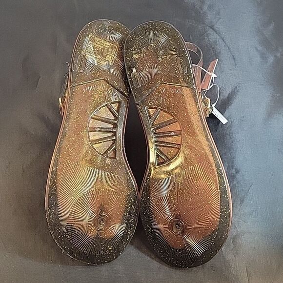 BRAND NEW JUICY COUTURE ANKLE STRAP SPARKLY THONG SANDAL - Picture 9 of 14
